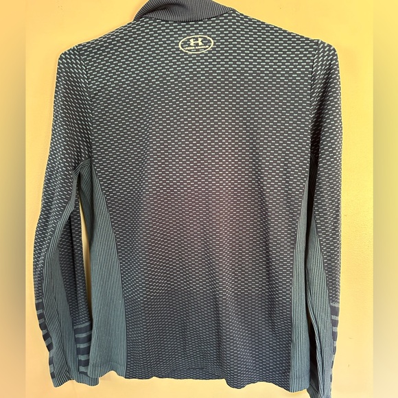 Under Armour Girls Youth Medium Heatgear Blue 1/4 Zip - Picture 3 of 3